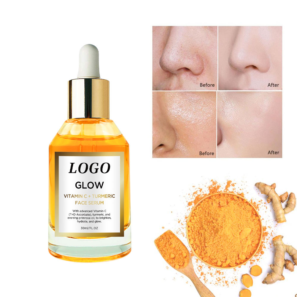 Organic Skin Revitalizer Moisturizing Face Turmeric Serum Ginger Extract Face Brightening Serum