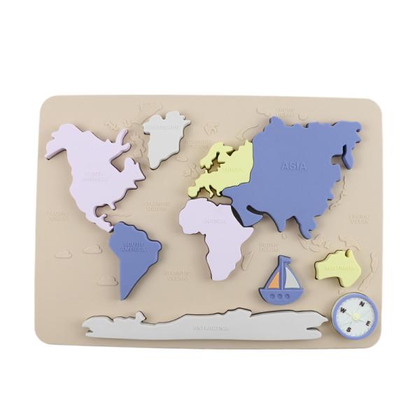 BPA Free Silicone Puzzle Eco Friendly For Kids Education Silicone Teething