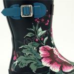 Floral Printed Waterproof Rubber Ankle Boots , Non Slip Size 9 Women'S Rain