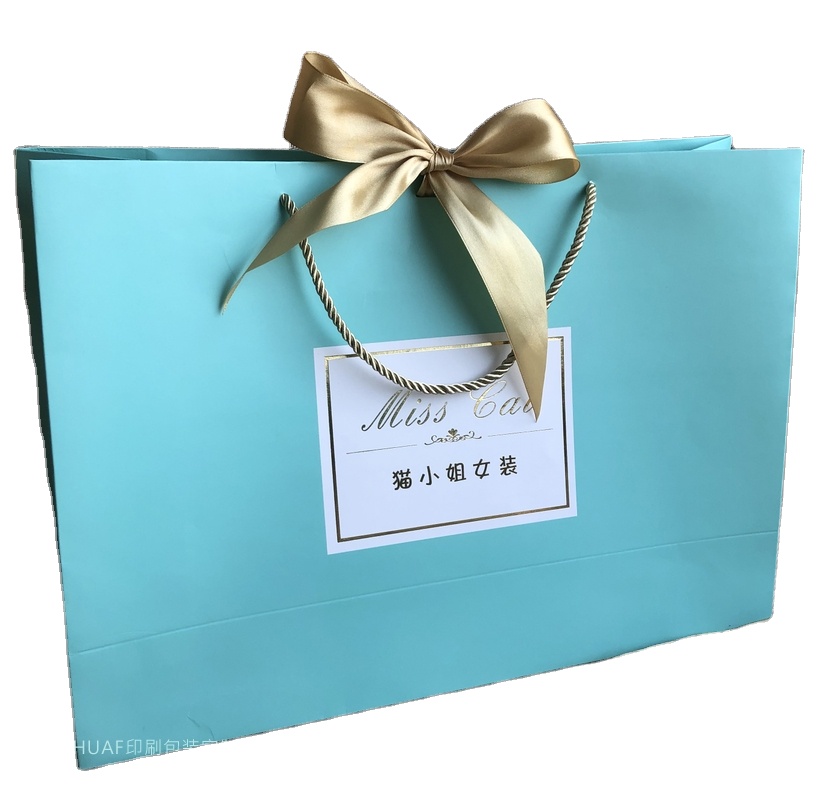 Custom natural art paper bag add logo