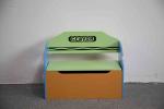 W60CM Crayon Pattern MDF Wooden Kids Toy Chest