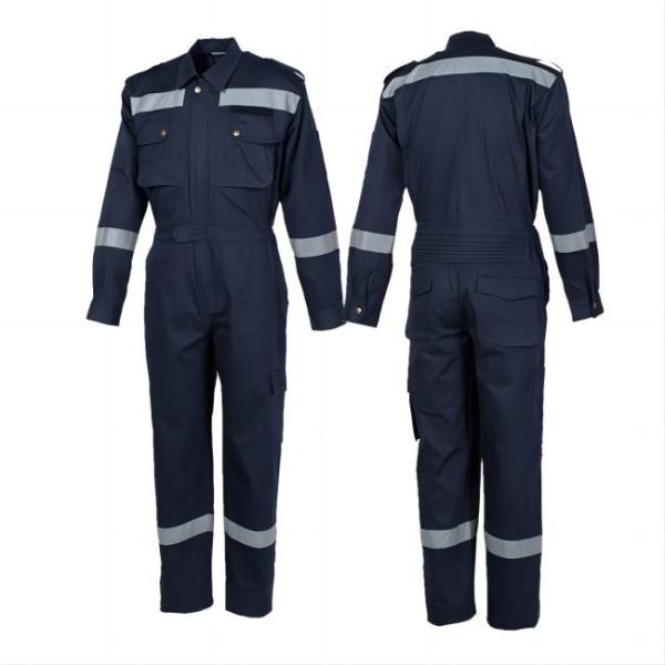 Comfortable 100% Cotton Safety Coverall Suit Pre Shrunk Fire Retardant For