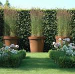 Metal Celso Cylinder Corten Steel Planter 100cm Height Pre Weathered