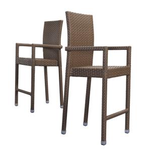 China Espresso Rope Outdoor Bar Chairs on sale