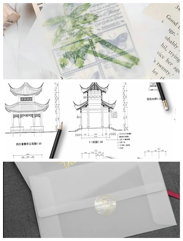 83gram 93gram 70 x 100cm Translucent Vegetal Papel For Engineering Design