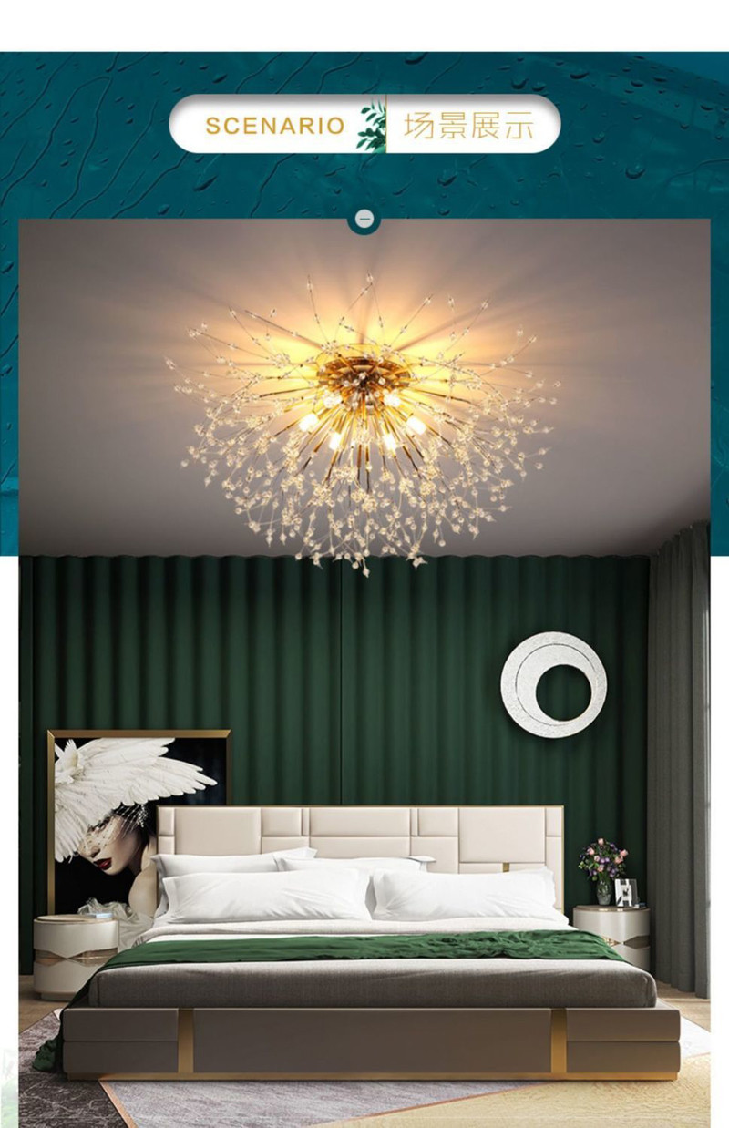 Dandelion Ceiling Light Living Room Kitchen Decor Firework Snowflake Ceiling light(WH-MA-168)
