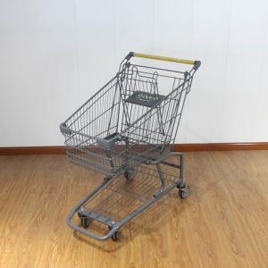 Wholesale 80L Galvanized Supermarket Trolleys Travellator Wheel Metal Shopping Trolley from china suppliers