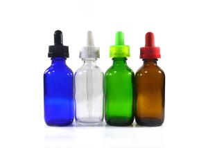 Wholesale 1oz 2oz 4oz Boston Round 30ml 60ml 120ml clear Amber Blue Green Euro Glass Dropper Bottle from china suppliers