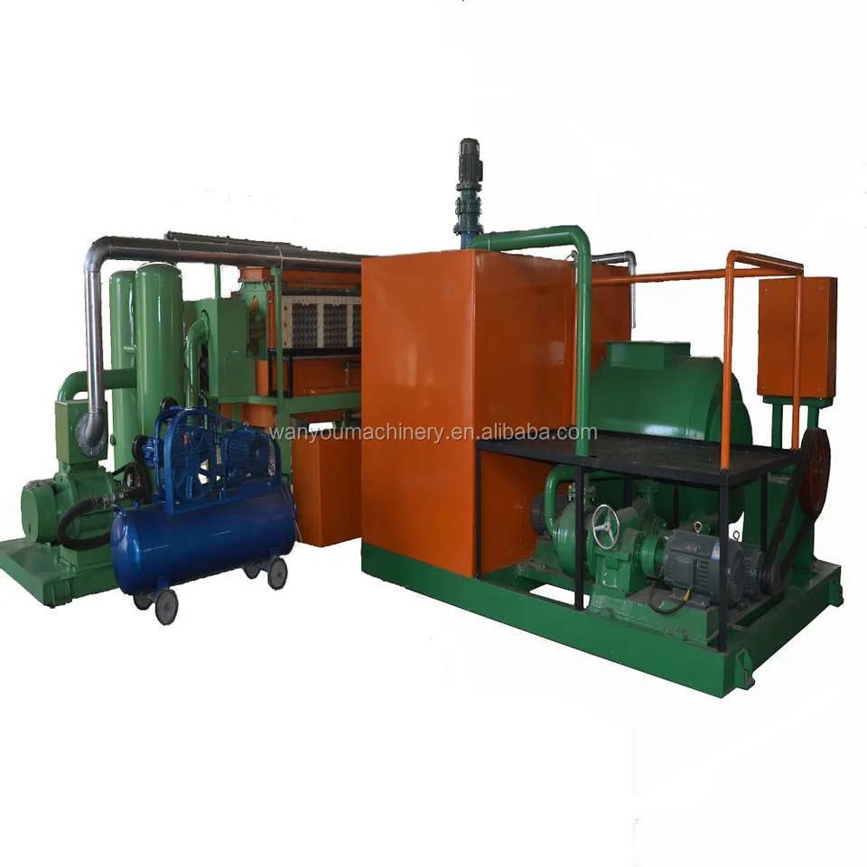 Automated Waste Paper Molded Pulp Egg Tray Production Line With PLC Control Egg Crate Egg Carton / Box Making Machine