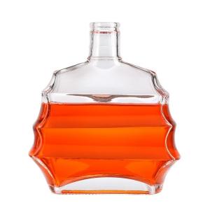 Wholesale Clear Glass Cork Bottle for Gin Vodka Spirit Wine Juice Beer Beverage Liquor Hot Stamping from china suppliers