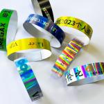 Customized Event Wristband For Adult Kids Shiny Bracelet Rainbow Laser Glitter