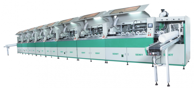 8 Stations 2000pcs/Hr Fully Automatic Screen Printing Machine 600x250mm 0