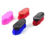 Black Handle Dandy Brush Horse 17*9 cm 6.5 Inch Plastic Two Head Pointed
