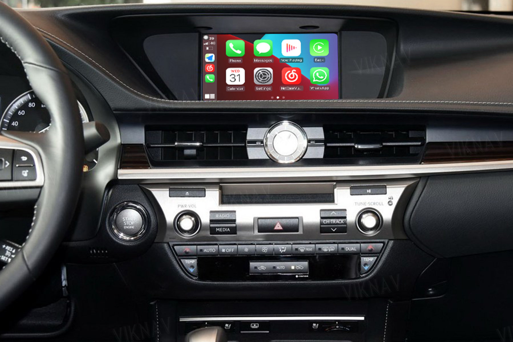 Viknav Fit For Original Car Screen Linux System For Lexus ES 2015 2016 2017 Wireless Apple CarPlay Android Auto