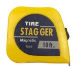 Professional 10 Feet Magnetic Racing Tire Stagger Tape Measure with 1/4" Wide