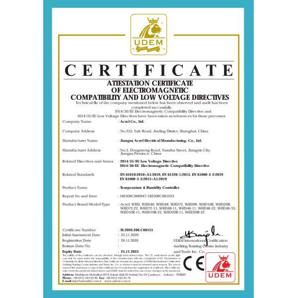 Acrel WHD20R-11-C Din Rail Compliance With Temperature And Humidity Sensor RS485 Communication And Alarm Outpput