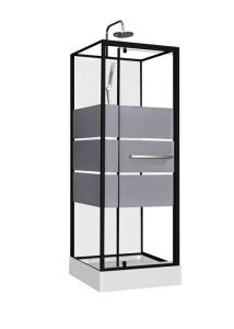 Wholesale Fashion Pivot Door， Corner Shower Stalls , Square Shower Cabin with white acrylic tray from china suppliers