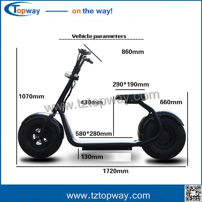 Latest Arrival 2017 Fat Tire E-Scooter 50km Halei E-scooter one/two seat