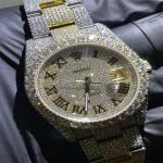 DEF Moissanite Watch Rolex Full Bussdown Rolex Iced Out Diamond Watch