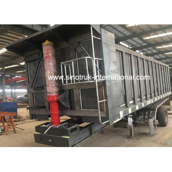Heavy Duty White Color Semi Bed Trailer For 60 Tons Loading Capacity