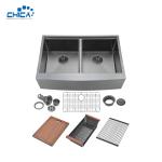 Handmade House Kitchen Sinks Apron Front stainless steel Double Bowl Kitchen