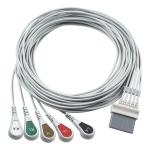 Schiller ECG Cables and Leadwires 7pin Connector ECG Cable 5 Lead IEC snap