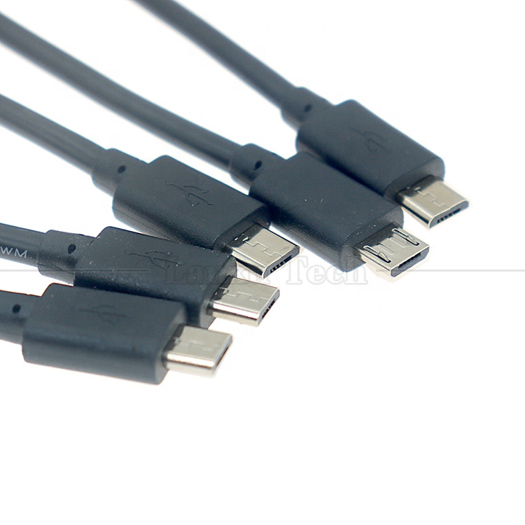 Heavy Current 20AWG 5A Bare Wires Open Repair Micro USB Pigtail Cable for Raspberry Pi Sensor