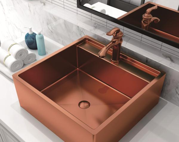 20 Inch Stainless Steel Vessel Sinks , Bathroom Sink Vanity Unit With Pop - Up