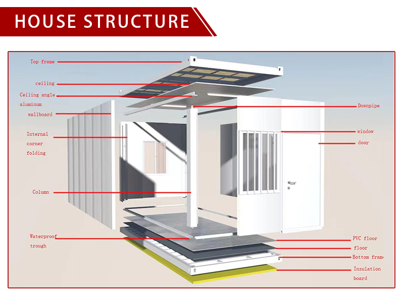 Easy Assembled Flat Pack Container House Portable 20 ft Container Home and Affordable