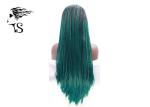 Green Color Fashion Synthetic Braided Lace Front Wigs For Black Women Extra Long