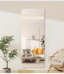 Barber Hair Salon Black And Gold Large Floor Upright Mirror For Salon Station