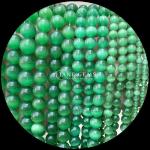 Round Shape Gem Bead Colorful Blue Green Orange Color Cat Eye Loose Bead Strands
