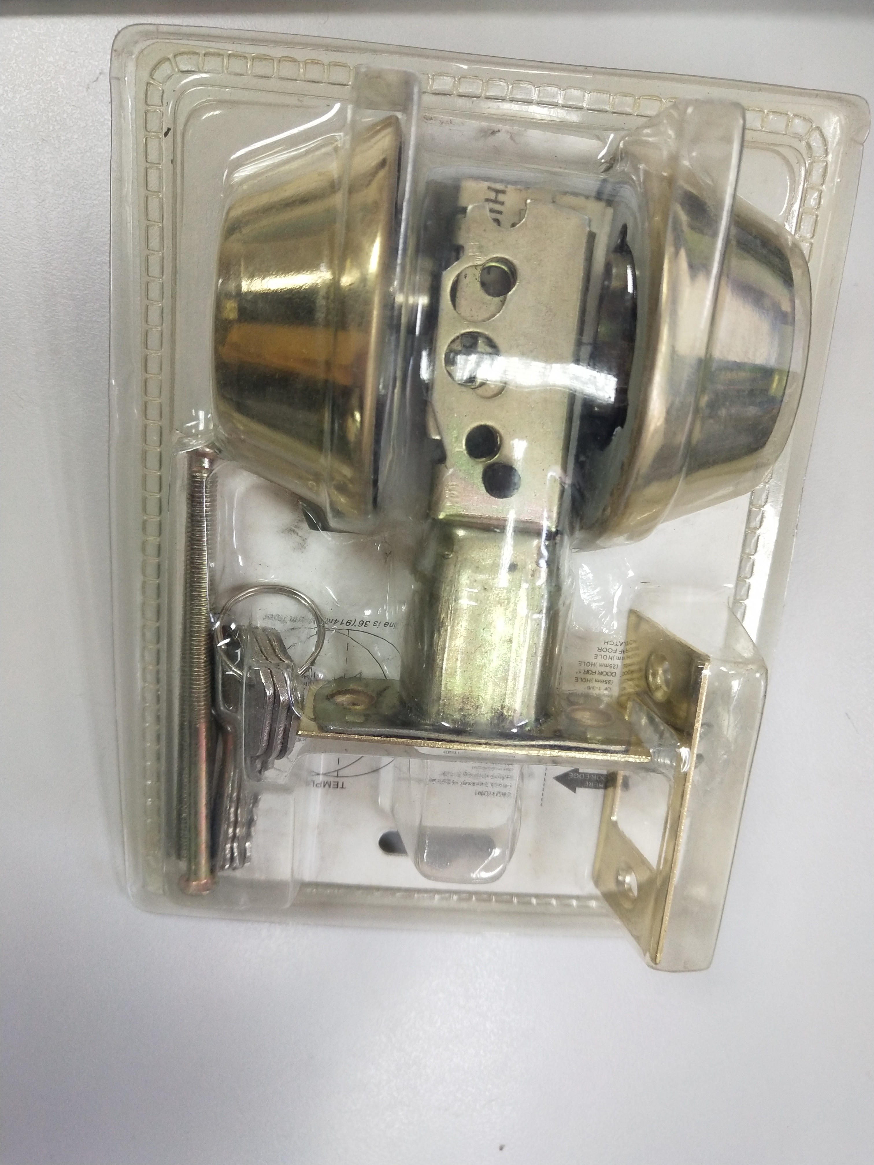 Residential Key Lock Door Knob / Automatic Locking Door Knob ODM Service