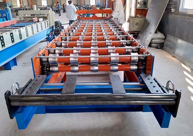 13 Step Sheet Metal Roll Forming Machines Material Thickness 0.3-0.8mm Coil Width 1000mm