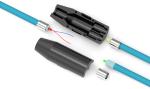 3.0 dia Armored Buffer Tube Fan Out Kit Fiber Optic Cable 2 Core Furcation