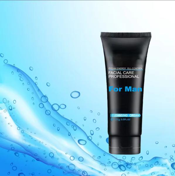Black Tea Men'S Facial Cleanser Ice Cool Oil Control Face Wash Cleansing Milk