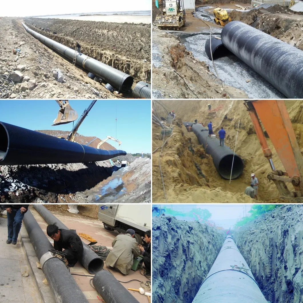 HDPE Spiral Corrugated Pipe Making Machine 300-1200mm