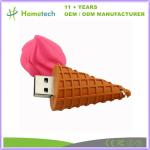 Customized PVC Ice Cream USB Flash Drive 1GB 2GB 4GB USB 2.0 Cartoon Memory