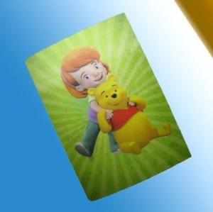 Wholesale PLASTIC LENTICULAR 3D lenticular card/pp/pet/pvc kids promotional gifts cards/playing card from china suppliers