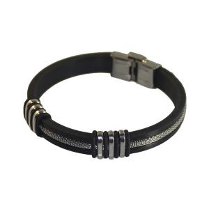 Wholesale Factory Direct Stainless Steel High Quality Silicone Bracelet Bangle LBI130 from china suppliers