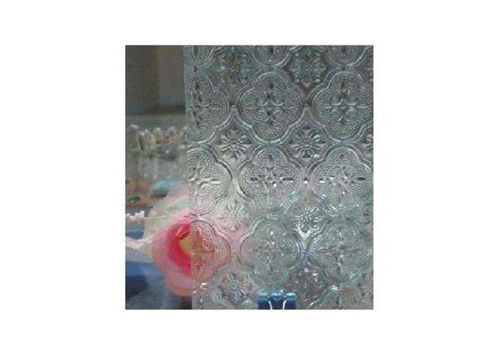 Clear Decorative Patterned Glass 3mm 4mm 5mm 6mm Thickness Flora Embossed Glass