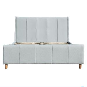 Wholesale Stitched Linen Fabric Upholstered Bed Frame Doubel Size EN1725 from china suppliers