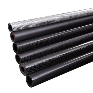 Wholesale Strong Rigid Tube Roll Wrapped Carbon Fiber Tube Twill Weave Gloss Finish – 48″Long from china suppliers