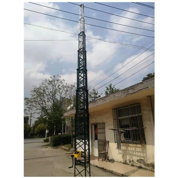 15M Sectional Steel Winch Up Self Supporting Telescoping Antenna Mast Tower