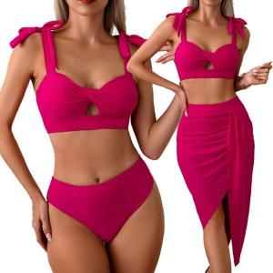 Wholesale Colorful Striped Bikini Set With Removable Padding For Beach Vacation Fun from china suppliers