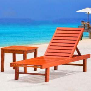 Wholesale Beach Chair Solid Wooden Outdoor Furniture Folding Recliner Sofa For Hotel Swimming Pool from china suppliers