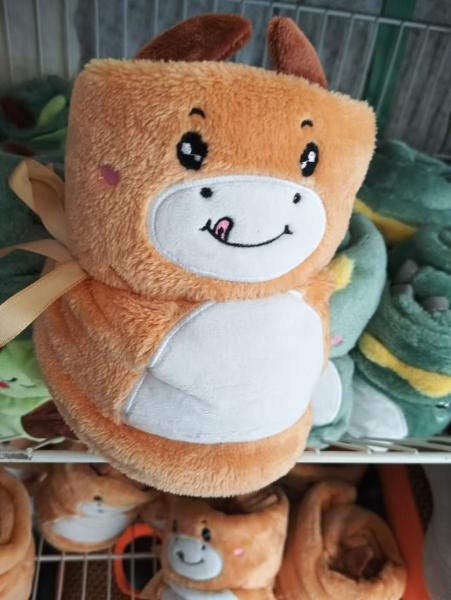 Plush toys stuffed dolls holiday gifts cute cartoon animal toys foldable