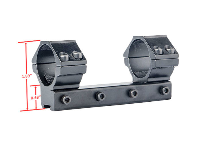 Long Length Tactical Scope Rings 30mm Low Mount Black Matt Finishing