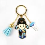 Round Metal Enamel Keychain Custom For Business Team Building