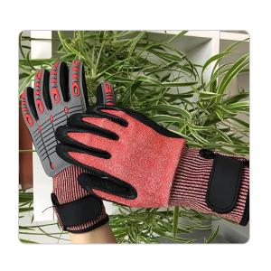 Wholesale Red 13G HPPE Yarn TPR Impact Resistant Work Gloves For Automotive Industry from china suppliers